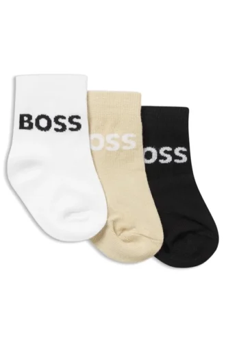 3-pack barnstrumpor i bomullsblandning