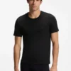 3-pack bomullst-shirts med broderad logotyp