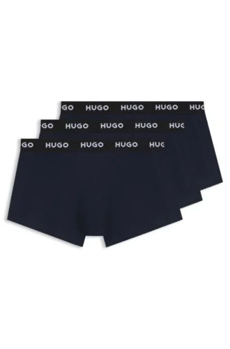 3-pack boxershorts i stretchbomull med logotyp i midjan