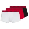 3-pack boxershorts i stretchbomull med logotyp i midjan