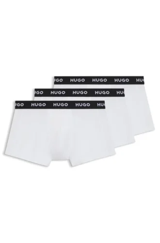 3-pack boxershorts i stretchbomull med logotyp i midjan