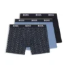 3-pack boxershorts i stretchbomull med logotyp i midjan