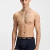 3-pack boxershorts i stretchbomull med logotyp i midjan