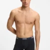 3-pack boxershorts i stretchbomull med logotyp i midjan