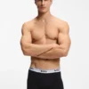 3-pack boxershorts i stretchbomull med logotyp i midjan