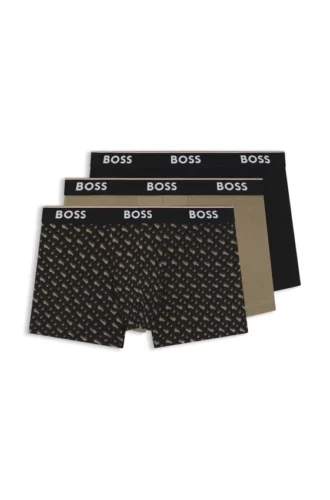 3-pack boxershorts med logotyp i midjan