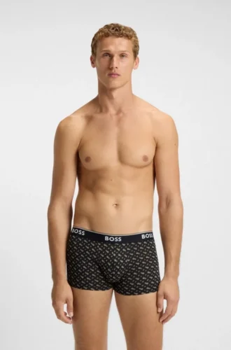 3-pack boxershorts med logotyp i midjan