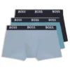 3-pack boxershorts med logotyp i midjan i stretchbomull