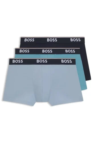 3-pack boxershorts med logotyp i midjan i stretchbomull