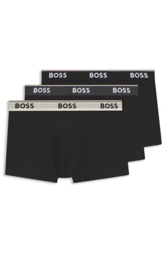3-pack boxershorts med logotyp i midjan i stretchbomull