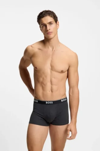 3-pack boxershorts med logotyp i midjan i stretchbomull