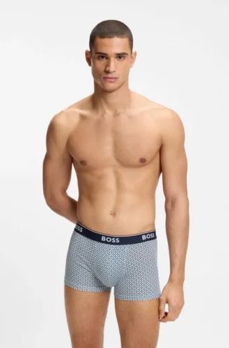 3-pack boxershorts med logotyp i midjan i stretchbomull