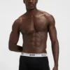 3-pack boxershorts med logotyp i midjan i stretchbomull