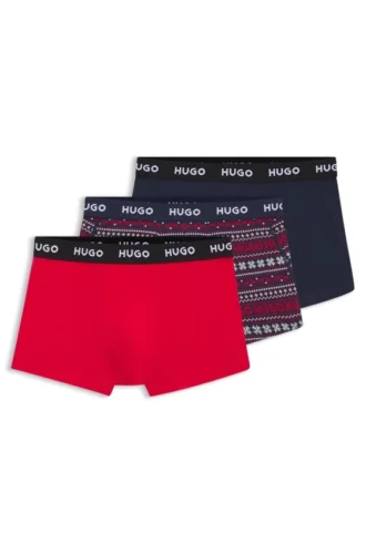 3-pack boxershorts med logotyp i stretchbomull