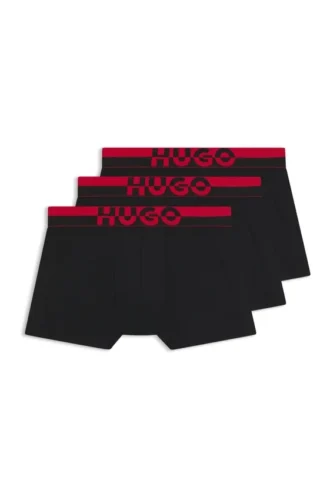 3-pack boxershorts med midjeband med delat logo