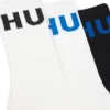 3-pack ribbade ankelstrumpor med logotyper