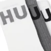 3-pack ribbade ankelstrumpor med logotyper
