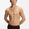 3-pack stretchiga bomullskalsonger med logotyp i midjan