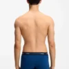3-pack stretchiga bomullskalsonger med logotyp i midjan