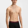 3-pack stretchiga bomullskalsonger med logotyp i midjan