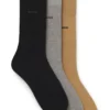 3-pack strumpor med logotyp i normal längd