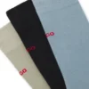 3-pack strumpor med logotyp i normal längd