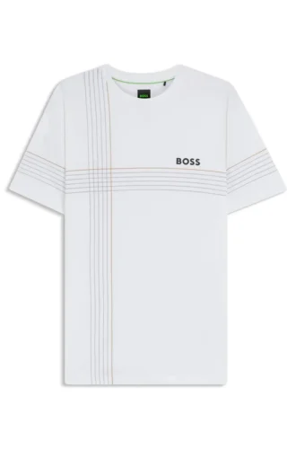 Aktiv, fuktavvisende T-shirt med smal passform i stretchjersey
