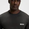 Aktiv piqué-T-shirt i smal passform med fuktavledning