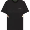 Aktiv piqué-T-shirt i smal passform med fuktavledning