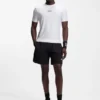 Aktiv slim fit T-shirt med jacquardränder och logotryck