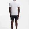 Aktiv slim fit T-shirt med jacquardränder och logotryck