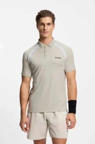 Aktiv, snabbtorkande polotröja i slim fit med fyrvägsstretch