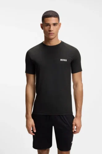 Aktiv, snabbtorkande T-shirt i slim fit med fyrvägsstretch