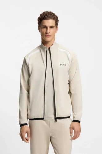 Aktiv sweatshirt med dragkedja i stretchgabardin