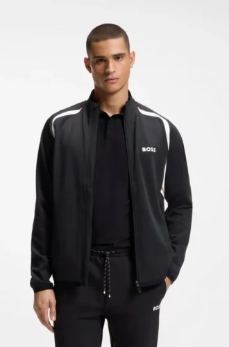 Aktiv sweatshirt med dragkedja i stretchgabardin
