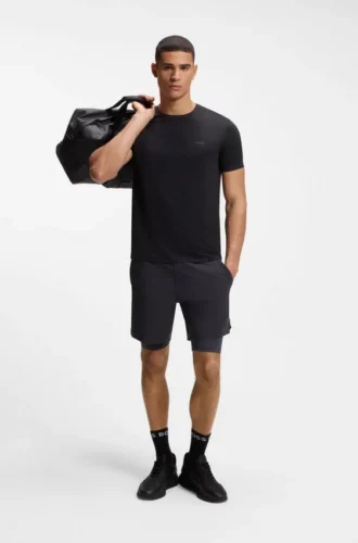 Aktiva, snabbtorkande shorts med lager-på-lager-design