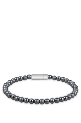 Armband med logolås och hematitpärlor
