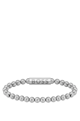 Armband med logotypstängning i silverton