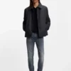 Askblå jeans i extra smal passform i stretchdenim