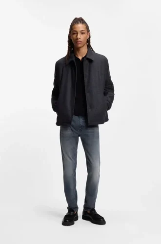 Askblå jeans i extra smal passform i stretchdenim