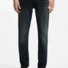 Askblå jeans med extra smal passform i komfortstretchdenim
