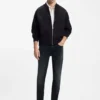 Askblå jeans med extra smal passform i komfortstretchdenim