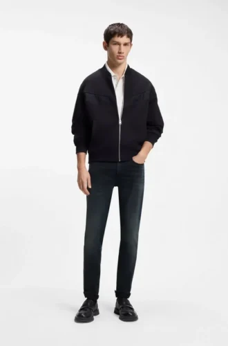 Askblå jeans med extra smal passform i komfortstretchdenim