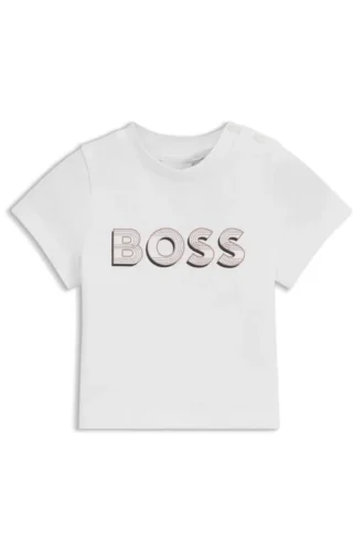 Baby-t-shirt med logotyp i stretchbomull