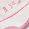 Babyhatt med logotryck i rosa poplin