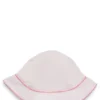Babyhatt med logotryck i rosa poplin
