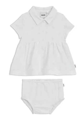Babyklänning och bloomers med Double B-monogram