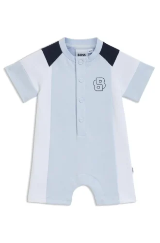 Babyoverall i stretchbomull med Double B-monogram