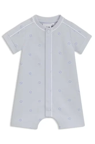 Babyoverall i stretchbomull med Double B-monogram