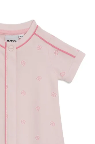 Babyoverall i stretchbomull med Double B-monogram